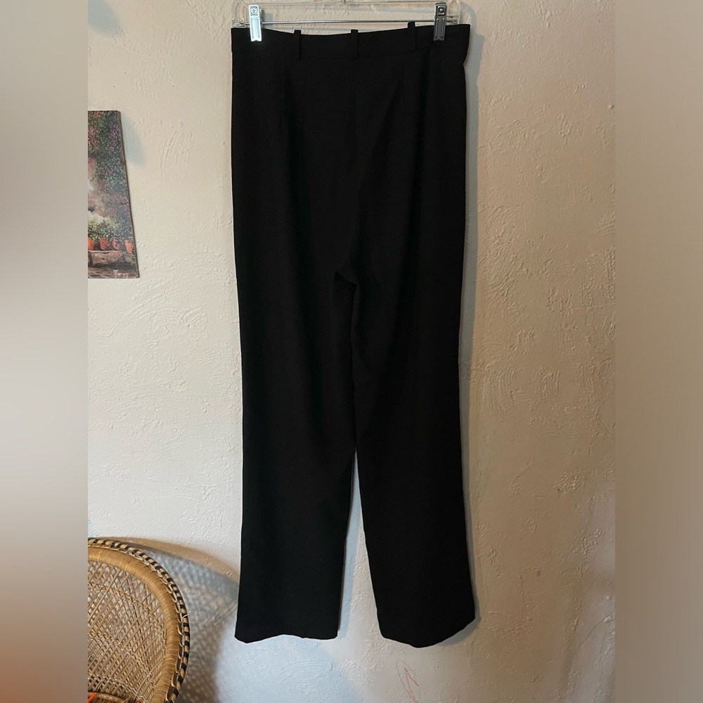 Vintage Nordstrom Bill Burns Elegant Black Women's Pants Wool Made In Italy - Picture 1 of 7